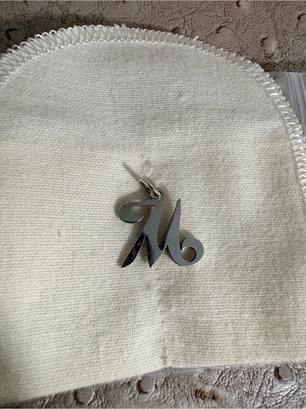 James Avery Silver 'M' Initial Charm